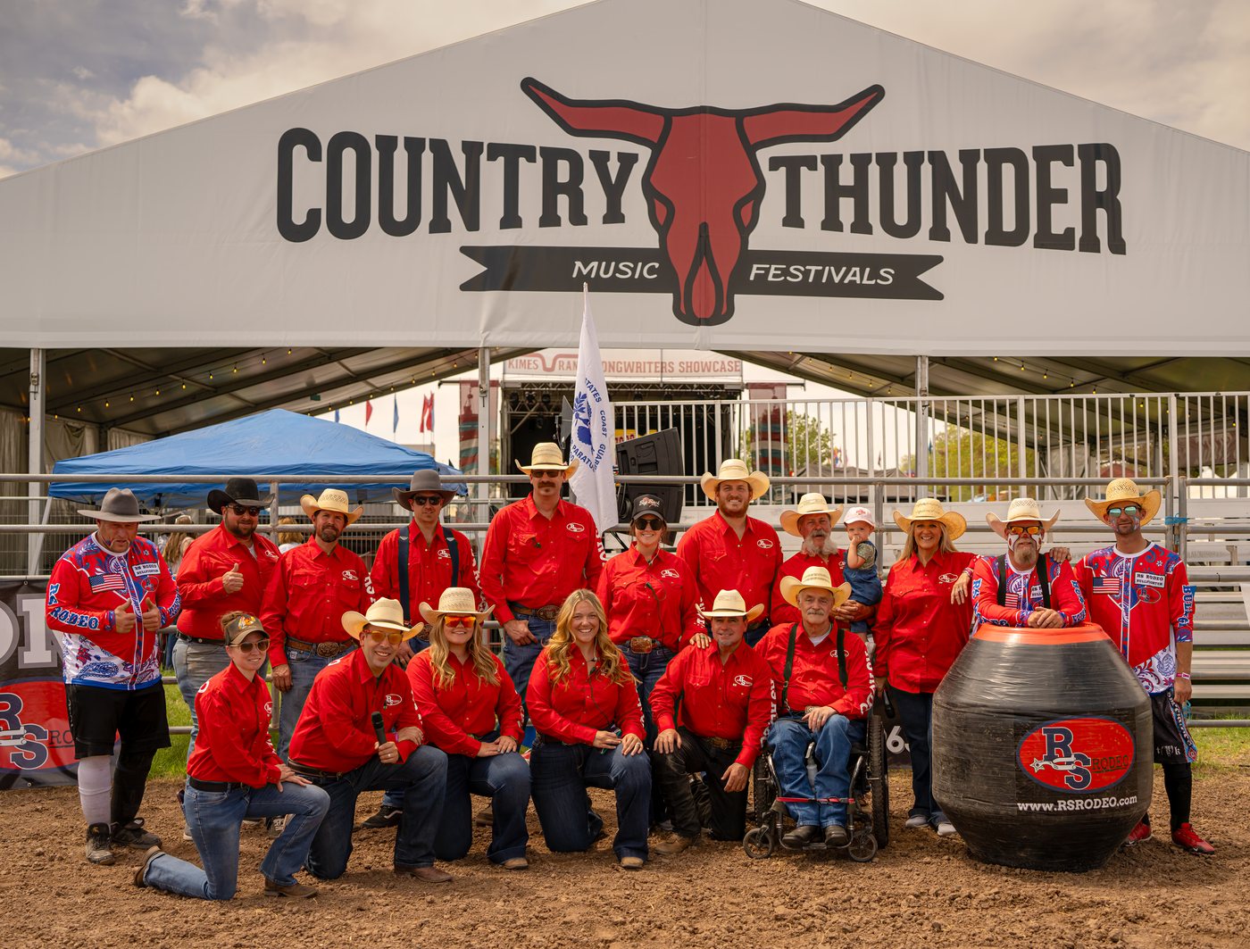 The RS Rodeo crew at Country Thunder Music Festival