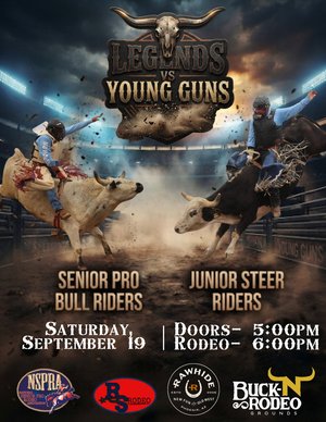 Legends vs. Young Guns event flyer