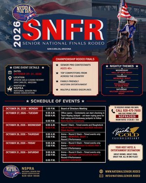 2026 Senior National Finals Rodeo poster